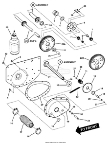 Differential And R. H. Fender Group Diagram and Parts List for 7800669 (107280340)(2010) Briggs and Stratton Lawn Tractor